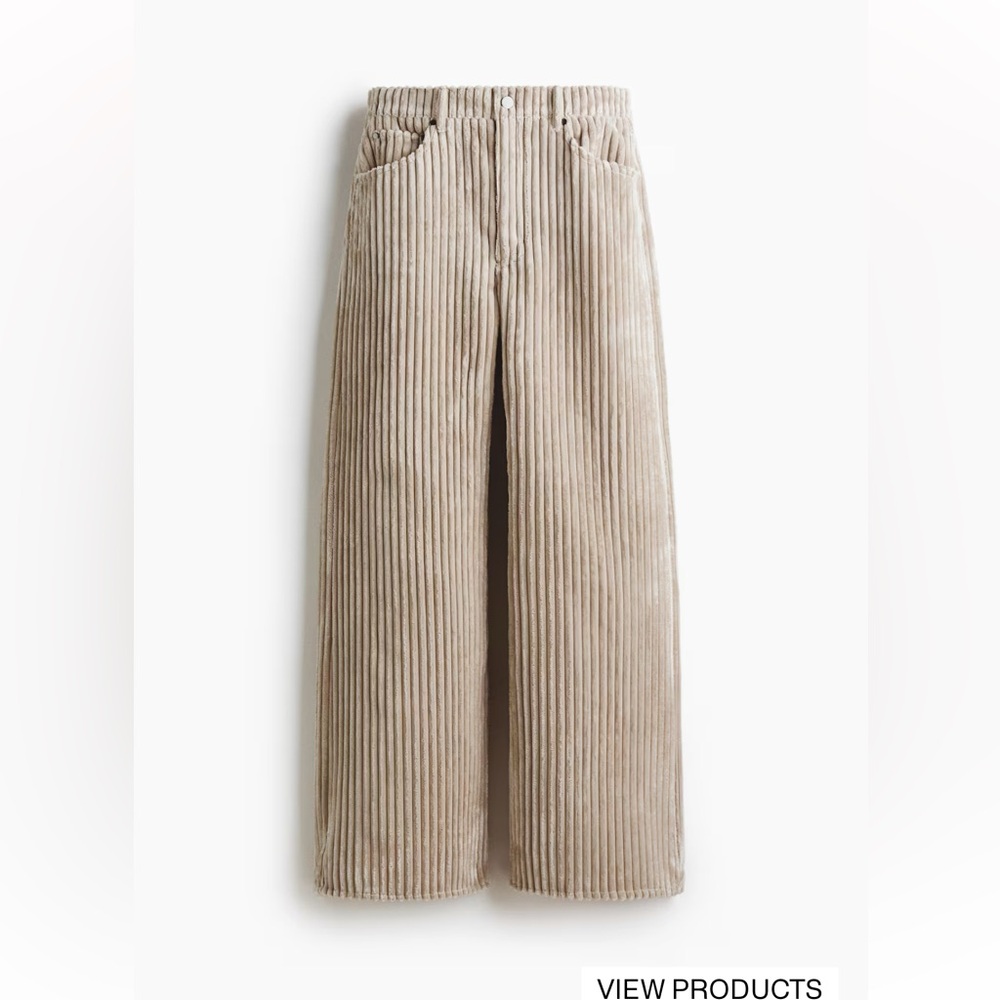 H&M Beige Wide Leg Pants - Picture 6 of 9